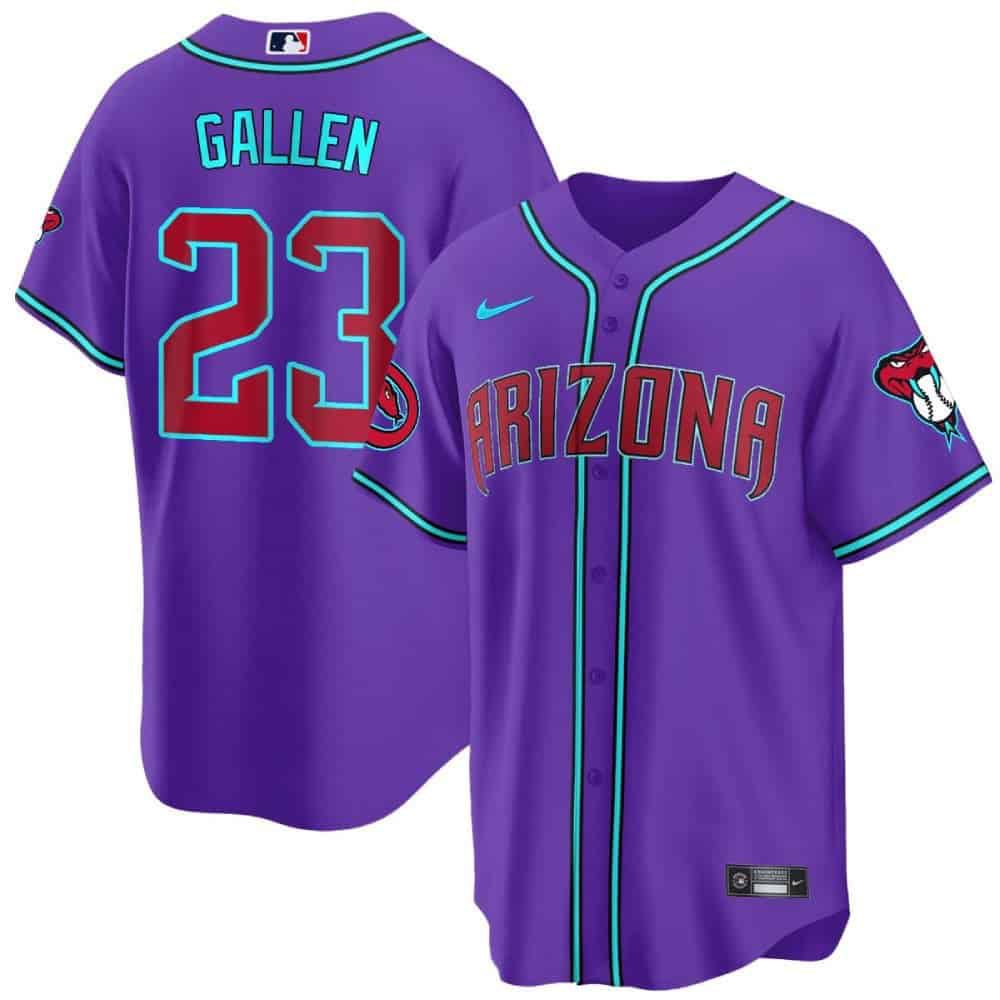 Men Arizona Diamondback #23 Gallen Purple 2024 Nike Cool Base MLB Jersey style 1->ncaa teams->NCAA Jersey